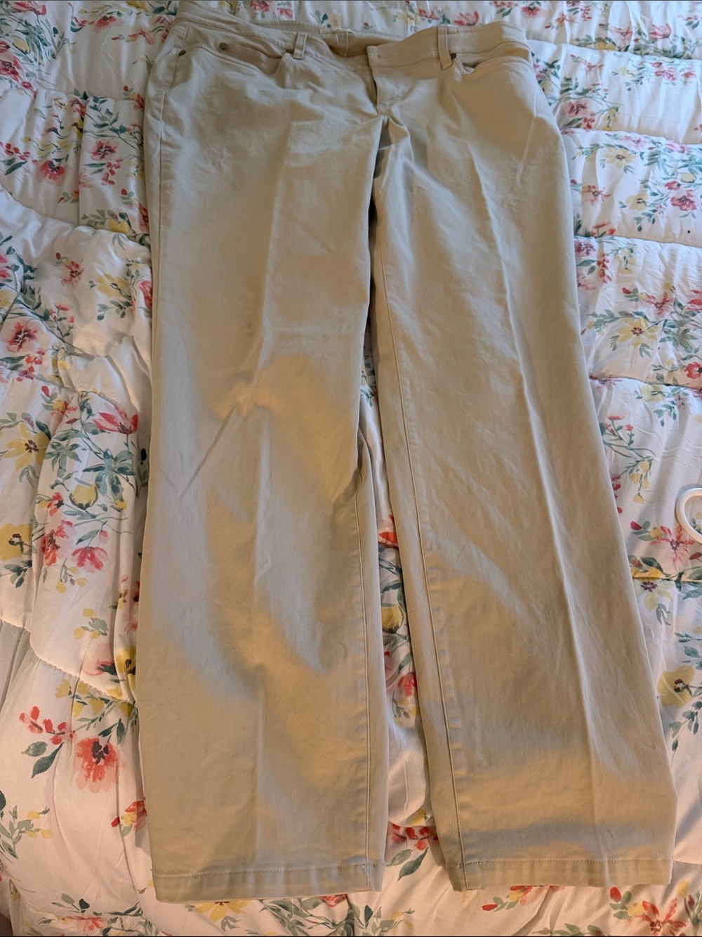 Eileen Fisher Men's Khaki Straight-Leg Chinos